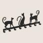 Preview: Innbee® Schlüsselanhänger schwarz aus Metall Katze Flur Schlüssel Bügel Wand Cat
