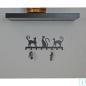 Preview: Innbee® Schlüsselanhänger schwarz aus Metall Katze Flur Schlüssel Bügel Wand Cat