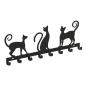 Preview: Innbee® Schlüsselanhänger schwarz aus Metall Katze Flur Schlüssel Bügel Wand Cat