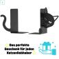 Preview: Innbee® Buchstütze Schwarz Katze Bücherhalter Ständer Metall Bücherregal Book