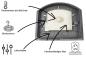 Preview: Innbee® Backofentür Gusseisen Ofentür Pizzaofentür Steinofentür Glas Thermometer In-1208