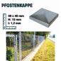 Preview: Innbee® 10 x Pfostenkappe 40x40 Zaun Kappe Stahl Konisch Deckel Zink Abdeckkappe