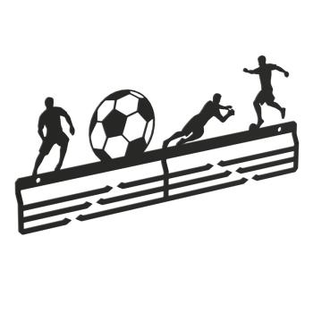 Innbee® Medaillenhalter Fußball Medaillenaufhänger Stahl Schwarz Ball Sport Wand