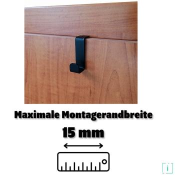 Innbee® Türhaken Kleiderhaken Türgarderobe Tür Haken Metall Hakenleiste Schwarz