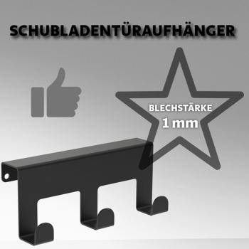 Innbee® Schubladentürhaken Türhaken Schwarz Haken Metall Hakenleiste Küche Regal