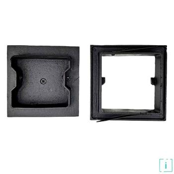 Innbee® Revisionstür 170x165 mm Backofentür Gusseisen Räucherei Ofentür Aschetür