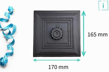 Innbee® Revisionstür 170x165 mm Backofentür Gusseisen Räucherei Ofentür Aschetür