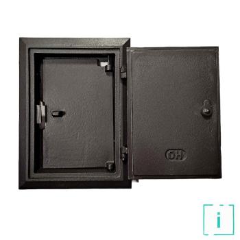 Innbee® Revisionstür 285x210 mm Backofentür Gusseisen Räucherei Ofentür Aschetür