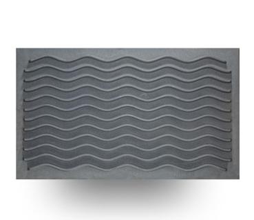 Ofenplatte mit Rillen, aus Gusseisen, 520x900mm