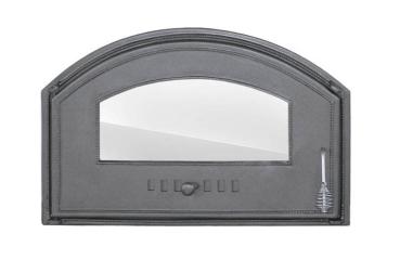 Innbee® Backofentür 700x460 Gusseisentür Hitzebeständiges Glas für Kamin Ofen Grill Holzofen Backofen In-1305