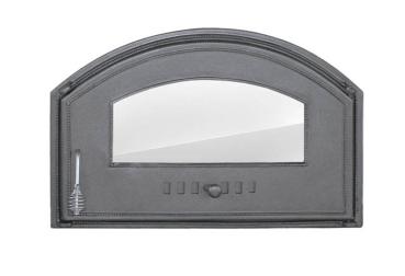 Innbee® Backofentür 700x460 Gusseisentür Hitzebeständiges Glas für Kamin Ofen Grill Holzofen Backofen In-1306