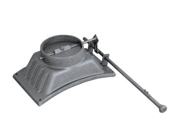 Innbee® Luftregulierung Rauchrohr mit Drosselklappe Gusseisen In-1402