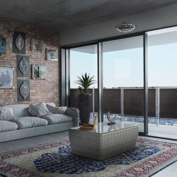 Innbee® Höhe 90cm Balkonverkleidung Balkonbespannung Sichtschutz Balkon PE-Rattanoptik 17,99€/m2