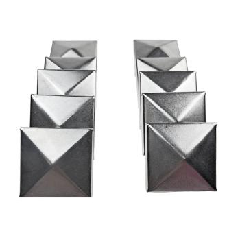 Innbee® 10 x Pfostenkappe 40x40 Zaun Kappe Stahl Konisch Deckel Zink Abdeckkappe