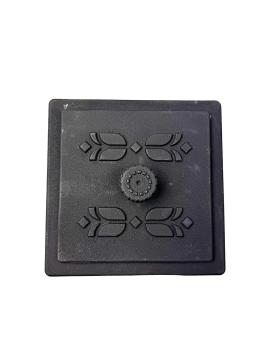Innbee® Revisionstür Gußeisen 175x175mm Gusseisen Kacheltür Backofentür Schwarz