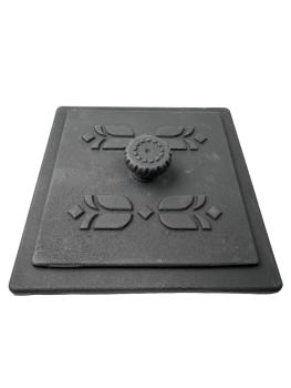 Innbee® Revisionstür Gußeisen 175x175mm Gusseisen Kacheltür Backofentür Schwarz