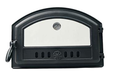 Innbee® Backofentür Gusseisen Ofentür Pizzaofentür Steinofentür Glas Thermometer
