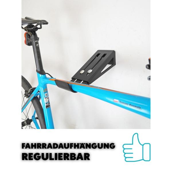 Innbee® Fahrrad Wandhalterung Fahrradaufhängung Wand Fahrradhalter Schwarz Stahl
