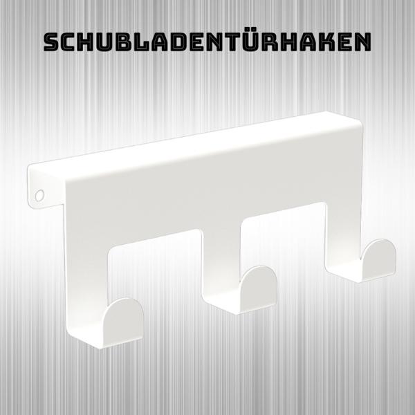 Innbee® Schubladentürhaken Türhaken Weiß Haken Metall Hakenleiste Küche Regal