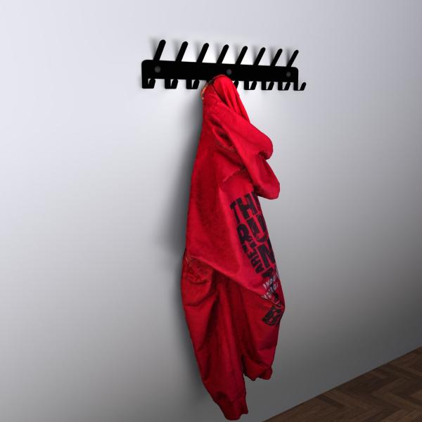 Innbee® Hakenleiste Garderobenhaken Wandhaken Kleiderhaken Haken Schwarz Black