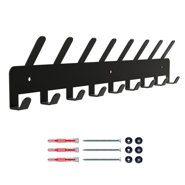 Innbee® Hakenleiste Garderobenhaken Wandhaken Kleiderhaken Haken Schwarz Black