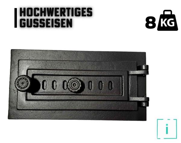 Innbee® Revisionstür 398x203 Backofentür Gusseisen Räucherei Ofentür Kacheltür