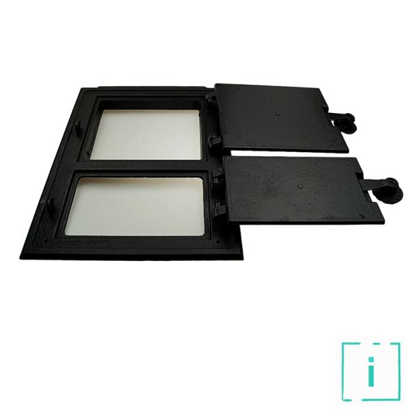 Innbee® Revisionstür 342x258 Backofentür Gusseisen Räucherei Ofentür Kacheltür