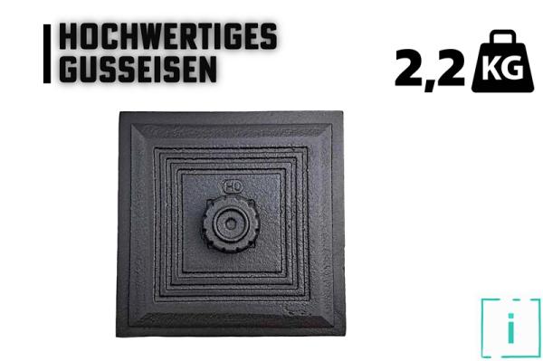 Innbee® Revisionstür 170x165 mm Backofentür Gusseisen Räucherei Ofentür Aschetür