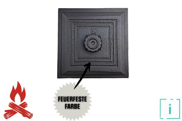Innbee® Revisionstür 170x165 mm Backofentür Gusseisen Räucherei Ofentür Aschetür