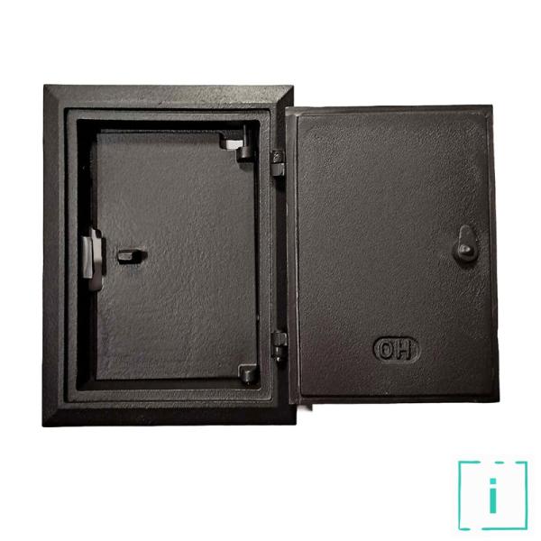 Innbee® Revisionstür 285x210 mm Backofentür Gusseisen Räucherei Ofentür Aschetür