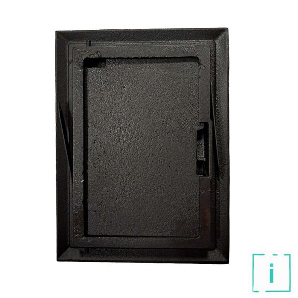 Innbee® Revisionstür 285x210 mm Backofentür Gusseisen Räucherei Ofentür Aschetür