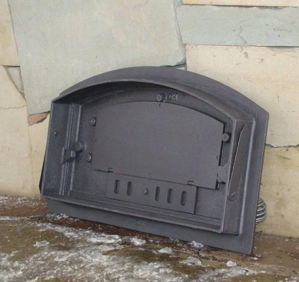 Innbee® Backofentür 490 x 280 Pizzaofentür Gusseisen Brotofen Ofentür Kacheltür Muster Brot In-1010