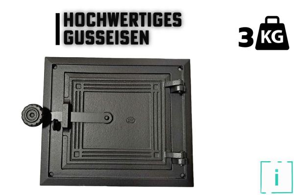 Innbee® Revisionstür 280x250 Backofentür Gusseisen Räucherei Ofentür Kacheltür