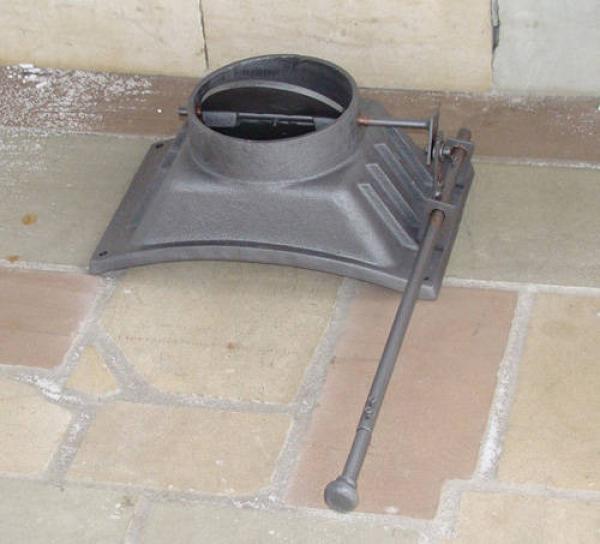 Innbee® Luftregulierung Rauchrohr mit Drosselklappe Gusseisen In-1402