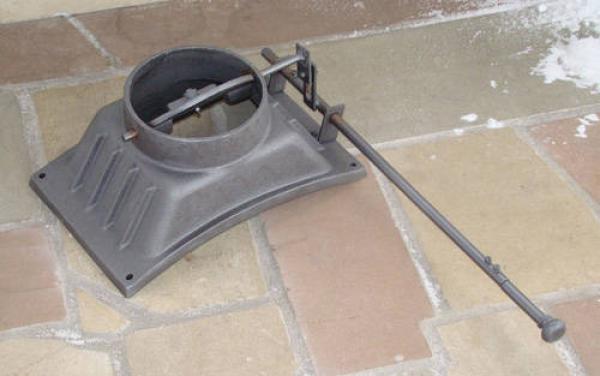 Innbee® Luftregulierung Rauchrohr mit Drosselklappe Gusseisen In-1402