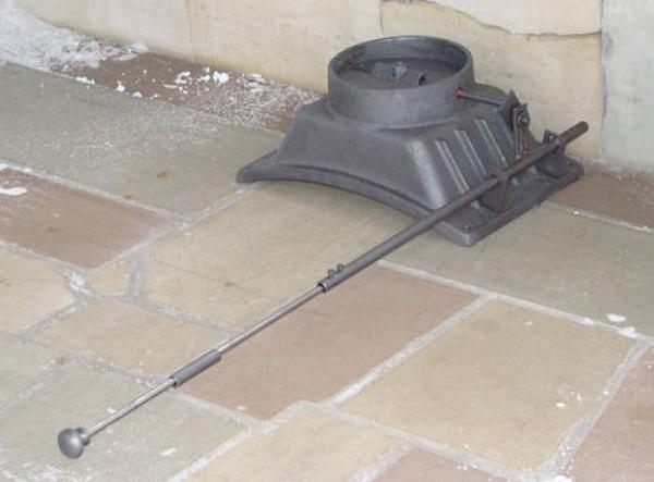 Innbee® Luftregulierung Rauchrohr mit Drosselklappe Gusseisen In-1402