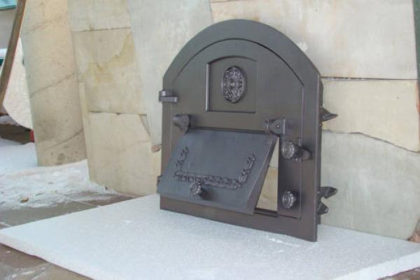 Innbee® Backofentür 610x480 Gusseisentür für Pizzaofen In-2201