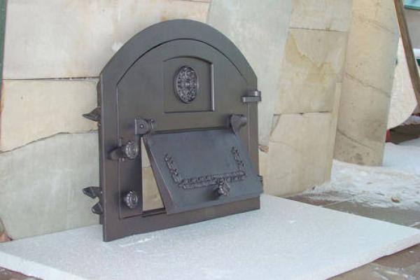 Innbee® Backofentür 610x480 Gusseisentür für Pizzaofen In-2202