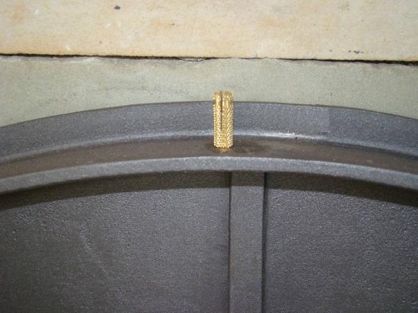 Innbee® Backofentür 610x480 Gusseisentür für Pizzaofen mit einem Thermometer In-2203