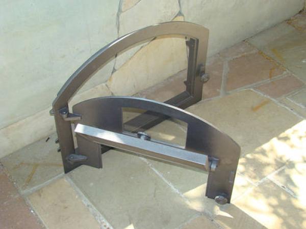 Innbee® Backofentür 610x480 Gusseisentür für Pizzaofen mit Hitzebeständiges Glas In-2205