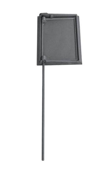 Innbee® Gusseisen Luftregulierung 770mm x 295mm x 205mm – Rauchklappe zur Regulierung des Abgasstroms für Kamin und Ofen Drehbar In-2704
