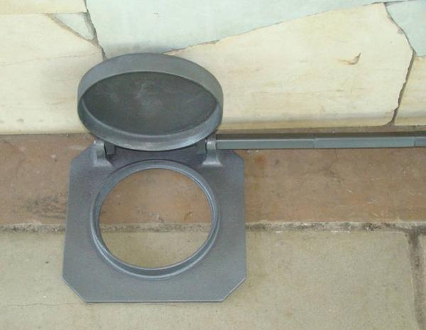 Innbee® Gusseisen Luftregulierung 220 x 220 – Rauchklappe zur Regulierung des Abgasstroms für Kamin und Ofen  In-2706