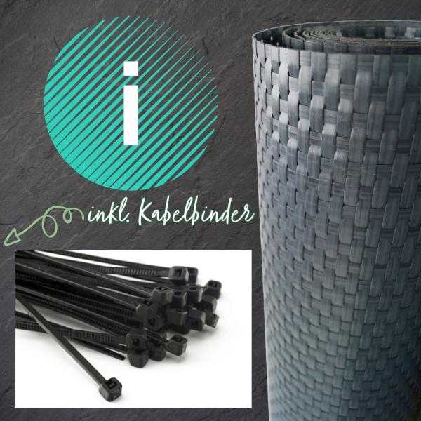 Innbee® Höhe 90cm Balkonverkleidung Balkonbespannung Sichtschutz Balkon PE-Rattanoptik 17,99€/m2