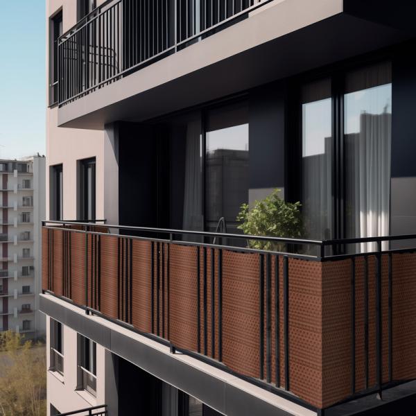 Innbee® Höhe 90cm Balkonverkleidung Balkonbespannung Sichtschutz Balkon PE-Rattanoptik 17,99€/m2