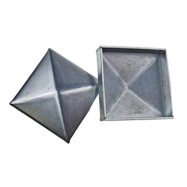 Innbee® 10 x Pfostenkappe 40x40 Zaun Kappe Stahl Konisch Deckel Zink Abdeckkappe