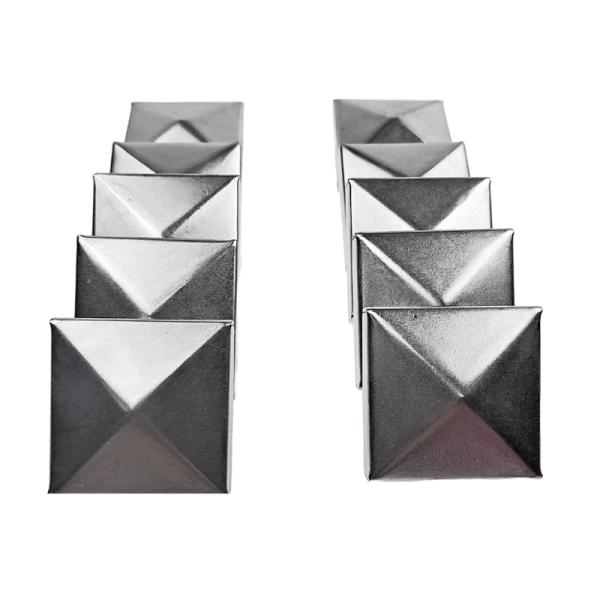 Innbee® 10 x Pfostenkappe 40x40 Zaun Kappe Stahl Konisch Deckel Zink Abdeckkappe