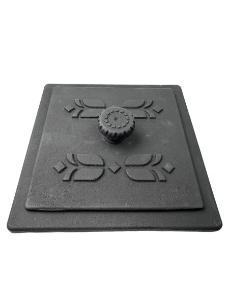 Innbee® Revisionstür Gußeisen 175x175mm Gusseisen Kacheltür Backofentür Schwarz